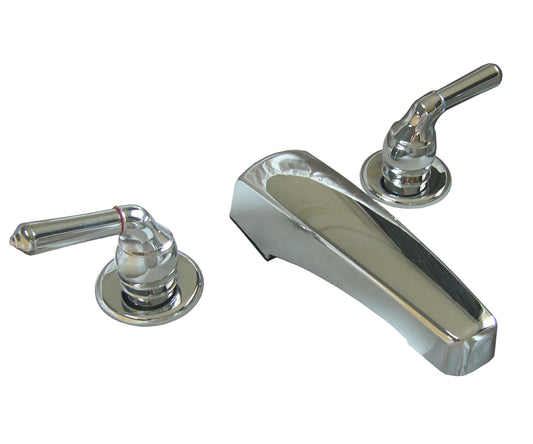 Tub Filler With Flex Lines - Tea Pot Handle