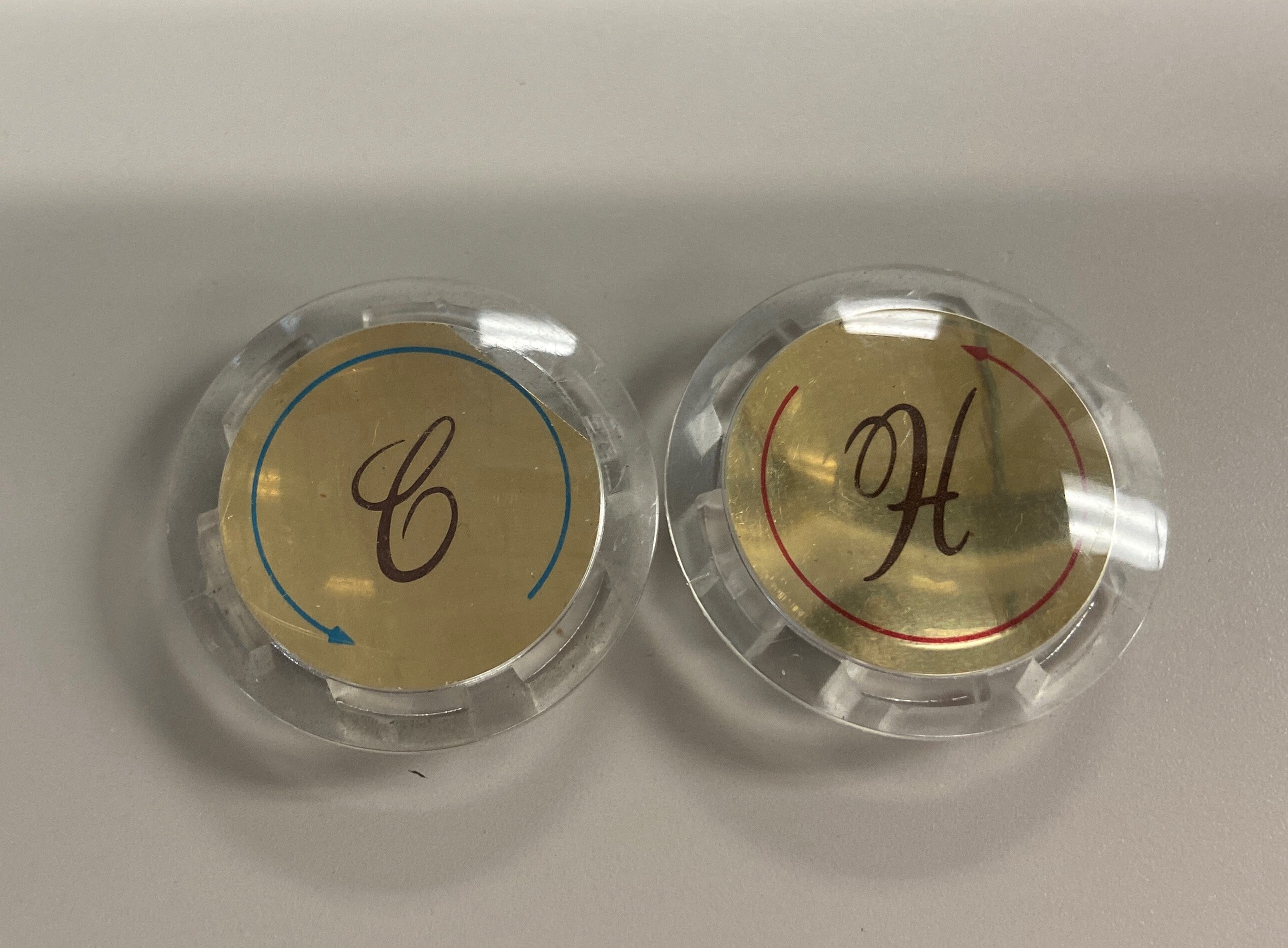 Hot and Cold Faucet Buttons (set) Posey Supply