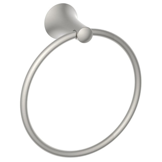 Brushed Nickel Towel Ring - Bailey Collection