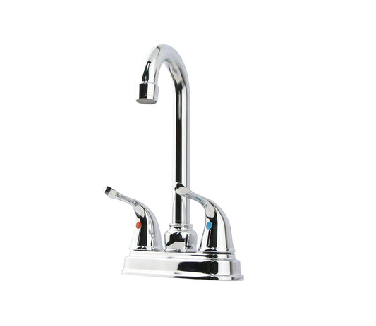 4" Bar Faucet, Metal Handles