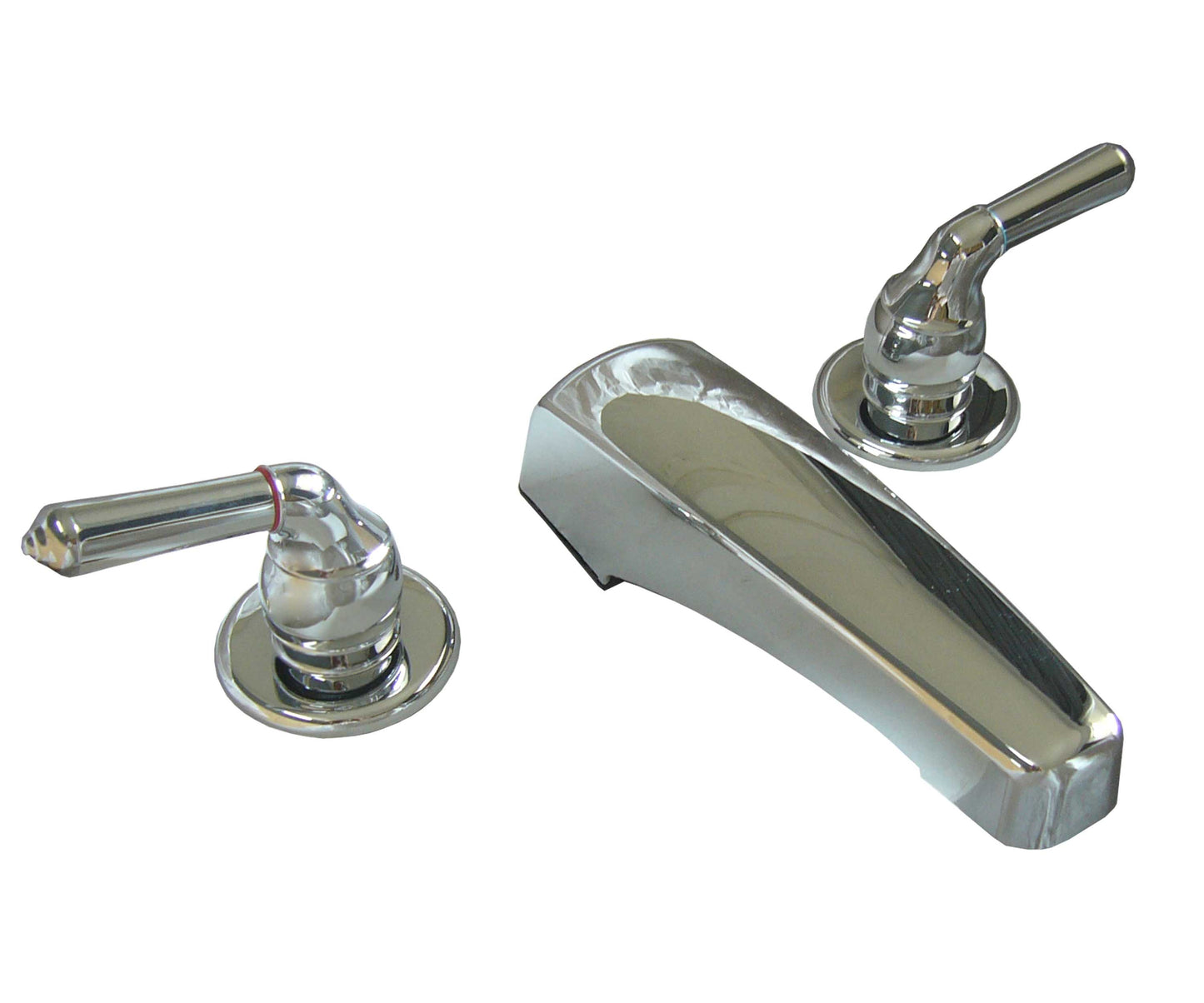 Tub Filler With Flex Lines  - Tea Pot Handle